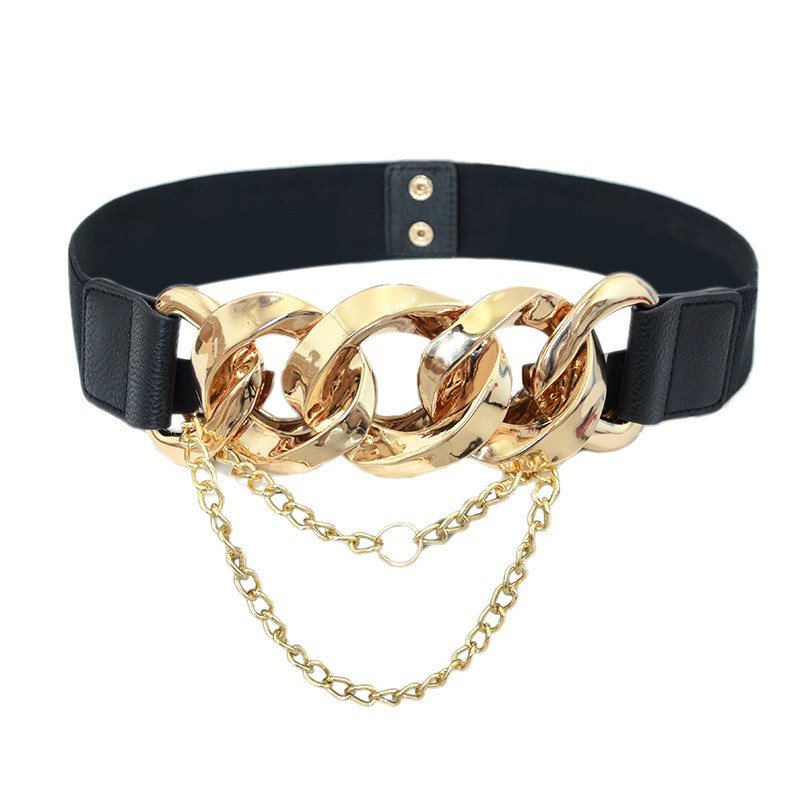2-4cm Wide Gold Metal Belt